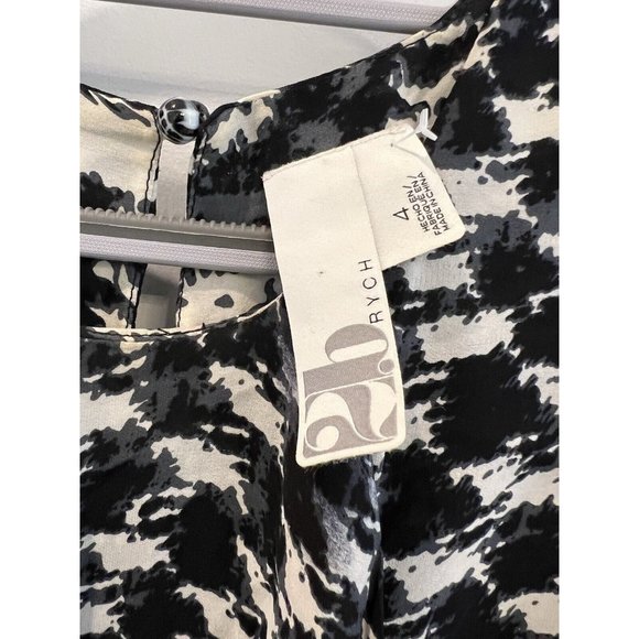 2b Rych Women’s Black White Gray Sleeveless Silk Top 4 - Picture 5 of 8